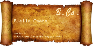 Buella Csaba névjegykártya